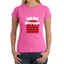 Pink Small Chimney Santa - Women's Word Art T-Shirt