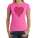 Pink Large Women's Word Art T-Shirt - Crazy Little Thing Called Love