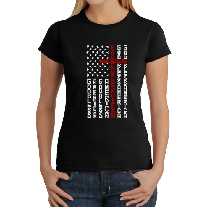 Cross Flag - Women's Word Art T-Shirt