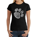  Women's Word Art T-Shirt - Cat Paw