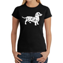 Black XXL Women's Word Art T-Shirt - Dachshund