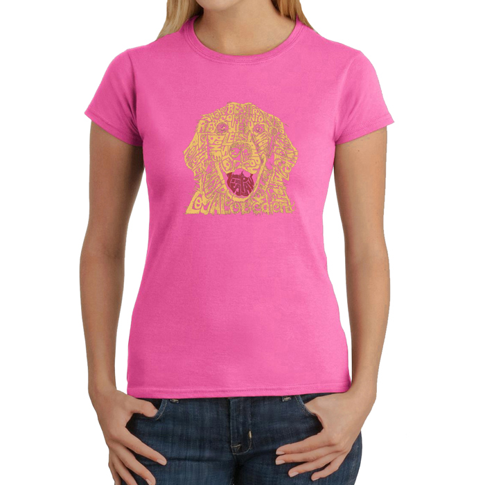Women's Word Art T-Shirt - Dog