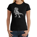 Black Large Women's Word Art T-Shirt - Dino Pics