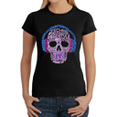 Black Large Women's Word Art T-Shirt - Styles of EDM Music