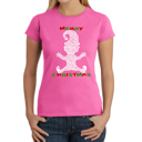 Pink XL Christmas Elf - Women's Word Art T-Shirt