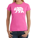 Pink Medium Explore - Women's Word Art T-Shirt