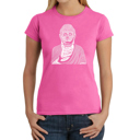 Pink XXL Women's Word Art T-Shirt - Buddha