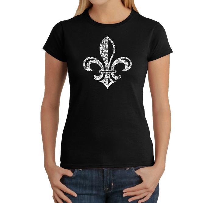 Women's Word Art T-Shirt - LYRICS TO WHEN THE SAINTS GO MARCHING IN