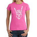 Pink Large Women's Word Art T-Shirt - Heavy Metal Genres