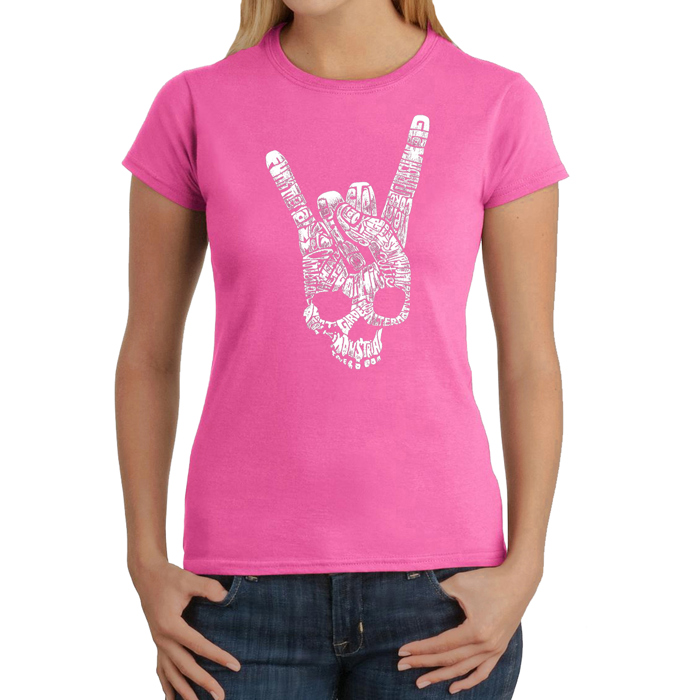 Women's Word Art T-Shirt - Heavy Metal Genres