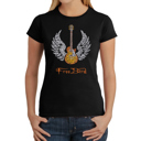 Black Medium Women's Word Art T-Shirt - LYRICS TO FREEBIRD