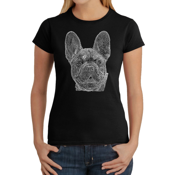 Women's Word Art T-Shirt - French Bulldog