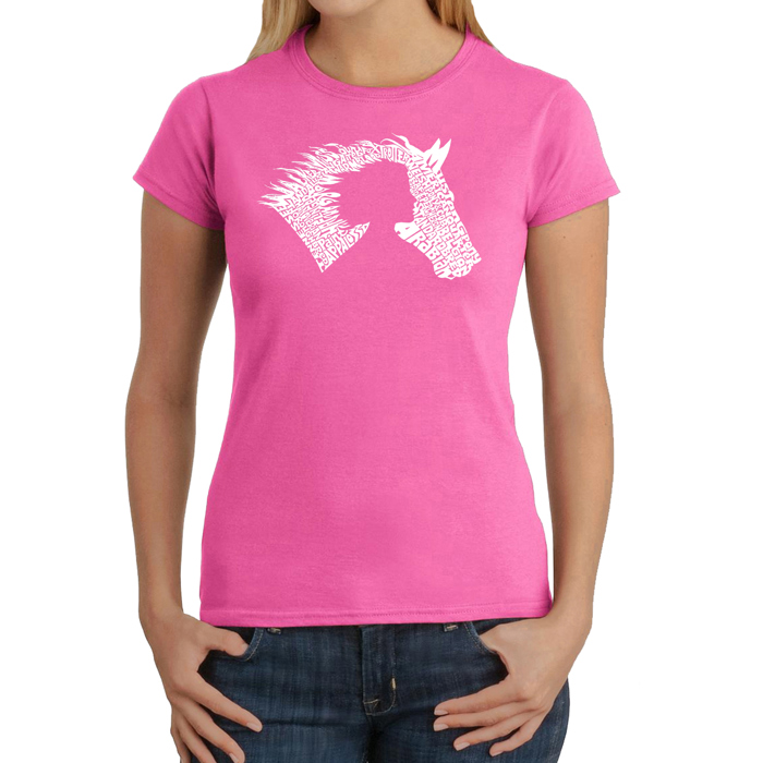 Girl Horse - Women's Word Art T-Shirt