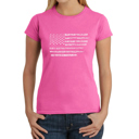 Pink X-Small Women's Word Art T-Shirt - Glory Hallelujah Flag