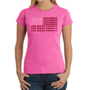 Pink XXL Women's Word Art T-Shirt - God Bless America