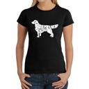 Black Medium Women's Word Art T-Shirt - Golden Retreiver