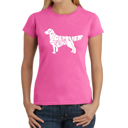Pink Small Women's Word Art T-Shirt - Golden Retreiver