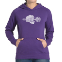 Purple Medium 90's Rappers - Women's Word Art Hooded Sweatshirt