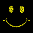  Women's Word Art T-Shirt - Be Happy Smiley Face