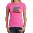 Pink XL Christmas Elf Hat - Women's Word Art T-Shirt