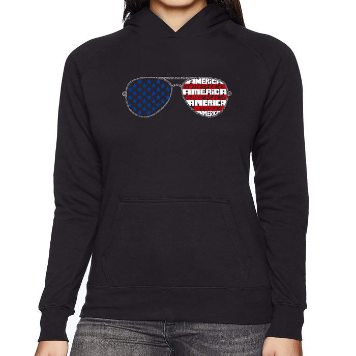 Americana Sunglasses - Women's Word Art Hooded Sweatshirt