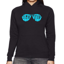 Black XL Beach Vibes - Women's Word Art Hooded Sweatshirt