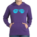 Purple XL Beach Vibes - Women's Word Art Hooded Sweatshirt