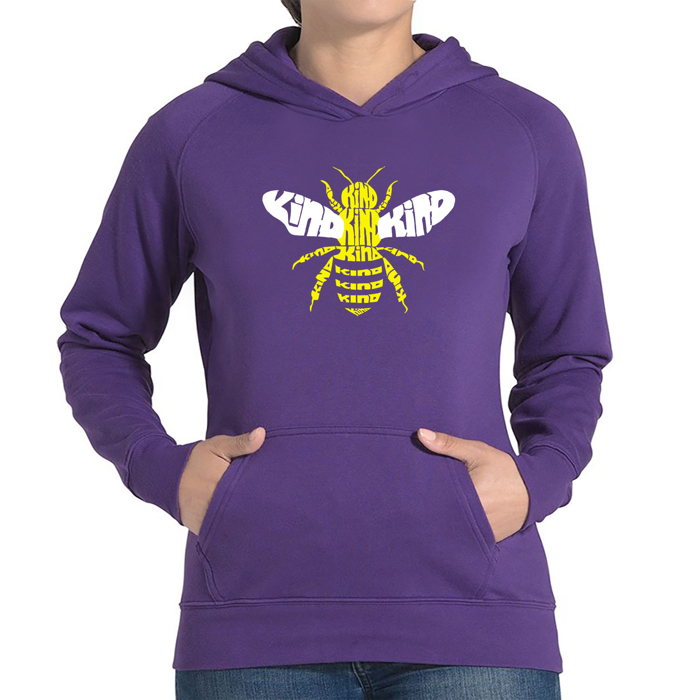 Bee Kind - Women's Word Art Hooded Sweatshirt