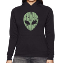  Beware of Humans - Women's Word Art Hooded Sweatshirt
