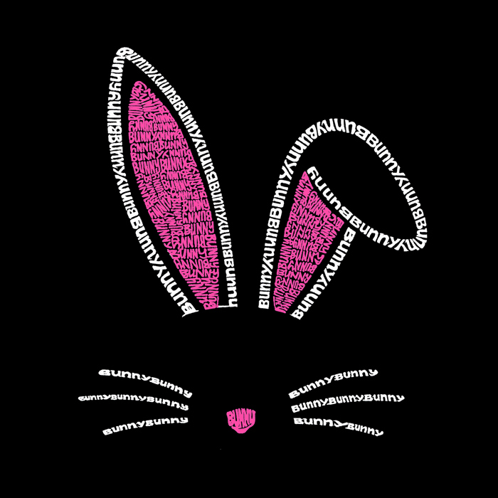 Bunny Ears - Women's Word Art Hooded Sweatshirt