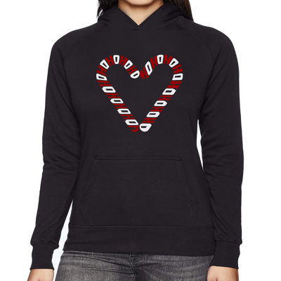 Candy Canes - Women's Word Art Hooded Sweatshirt