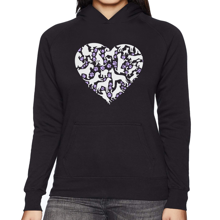 Dog Heart - Women's Word Art Hooded Sweatshirt