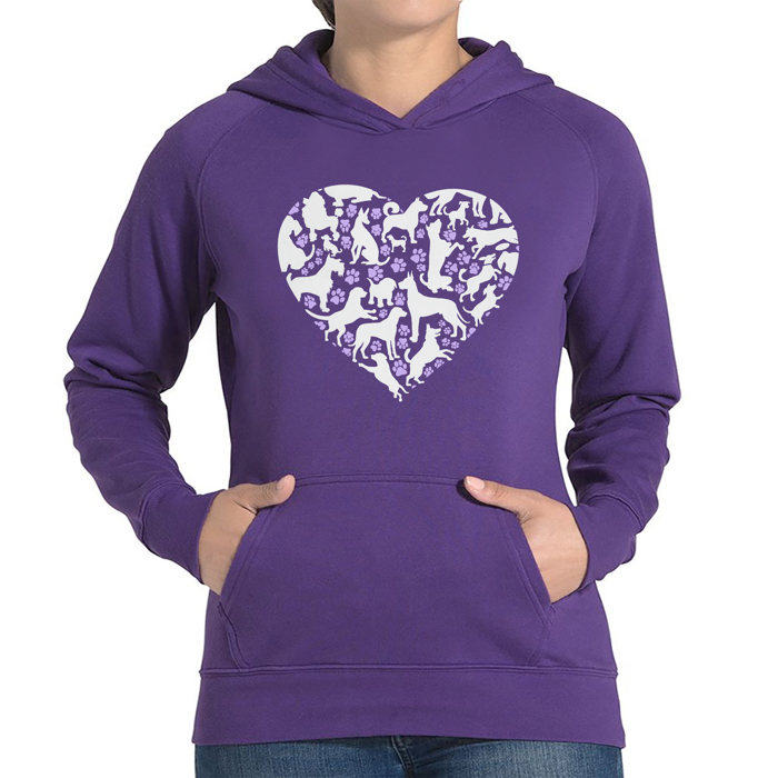 Dog Heart - Women's Word Art Hooded Sweatshirt