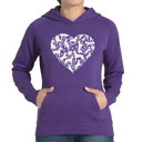 Purple XXXL Dog Heart - Women's Word Art Hooded Sweatshirt