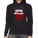 Black Large Chimney Santa - Women's Word Art Hooded Sweatshirt