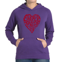 Purple XL Crazy Little Thing Called Love - Women's Word Art Hooded Sweatshirt