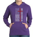 Purple XXXL Cross Flag - Women's Word Art Hooded Sweatshirt