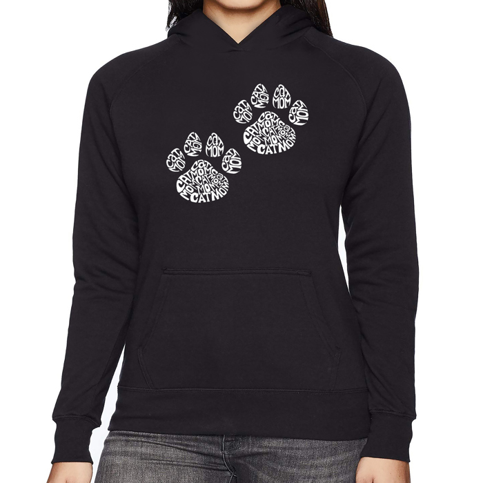 Cat Mom - Women's Word Art Hooded Sweatshirt