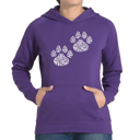 Purple XL Cat Mom - Women's Word Art Hooded Sweatshirt