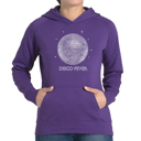 Purple Small Disco Ball - Women's Word Art Hooded Sweatshirt