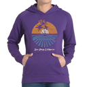 Purple Medium Cities In San Diego - Women's Word Art Hooded Sweatshirt