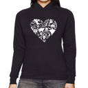 Halloween Heart - Women's Word Art Hooded Sweatshirt