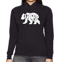 Black Small Explore - Women's Word Art Hooded Sweatshirt