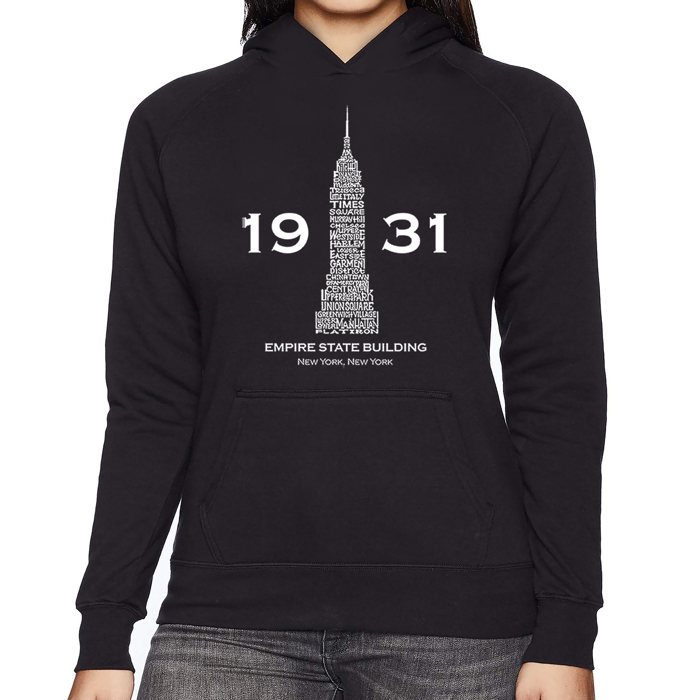 Empire State Building - Women's Word Art Hooded Sweatshirt