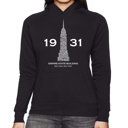Black XXXL Empire State Building - Women's Word Art Hooded Sweatshirt