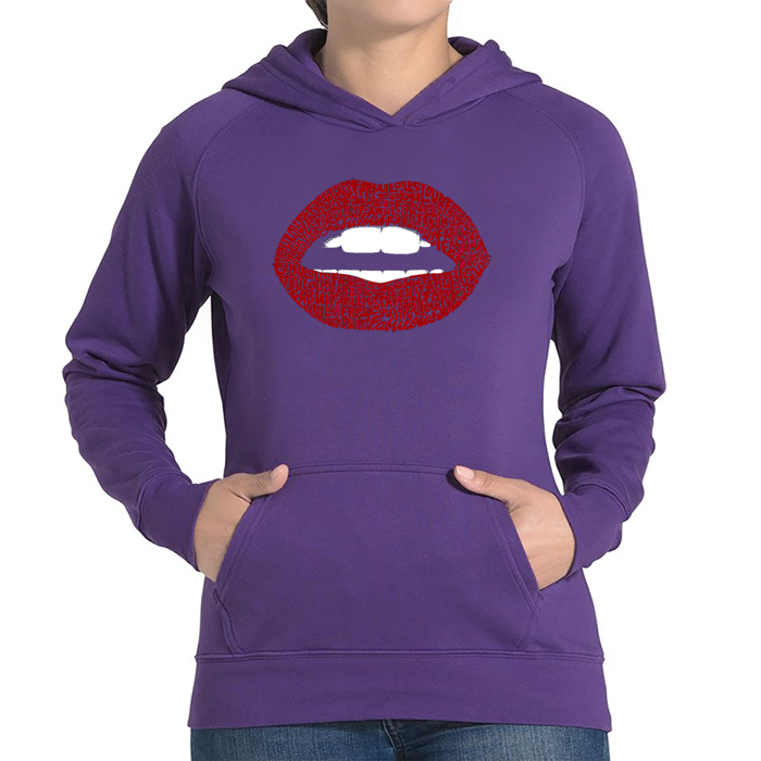 Fabulous Lips - Women's Word Art Hooded Sweatshirt