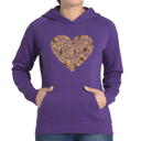 Purple Medium Fall Vibes  - Women's Word Art Hooded Sweatshirt