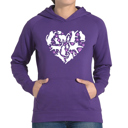  Cat Heart - Women's Word Art Hooded Sweatshirt