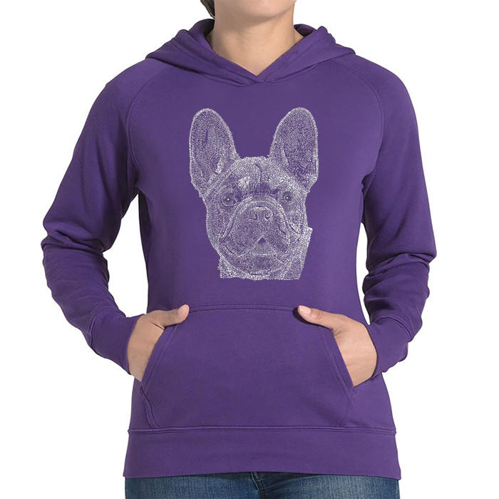 French Bulldog - Women's Word Art Hooded Sweatshirt