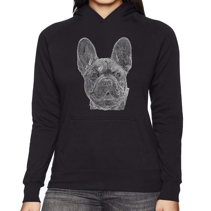 French Bulldog - Women's Word Art Hooded Sweatshirt
